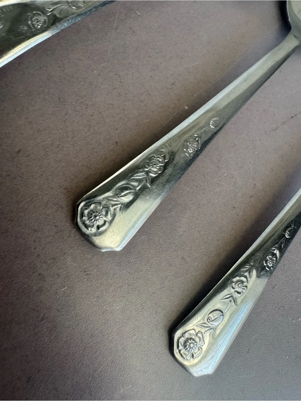 Magesco Stainless Steel Floral-Handle Flatware Set - Silver